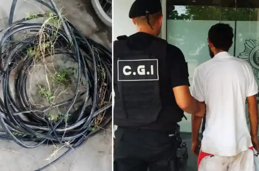 Detuvieron a un hombre en Rafaela por intento de robo de cable Detuvieron a un hombre en Rafaela por intento de robo de cable