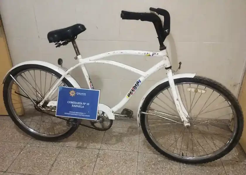 Rafaela: Recuperan bicicleta sustraída tras una denuncia Rafaela: Recuperan bicicleta sustraída tras una denuncia