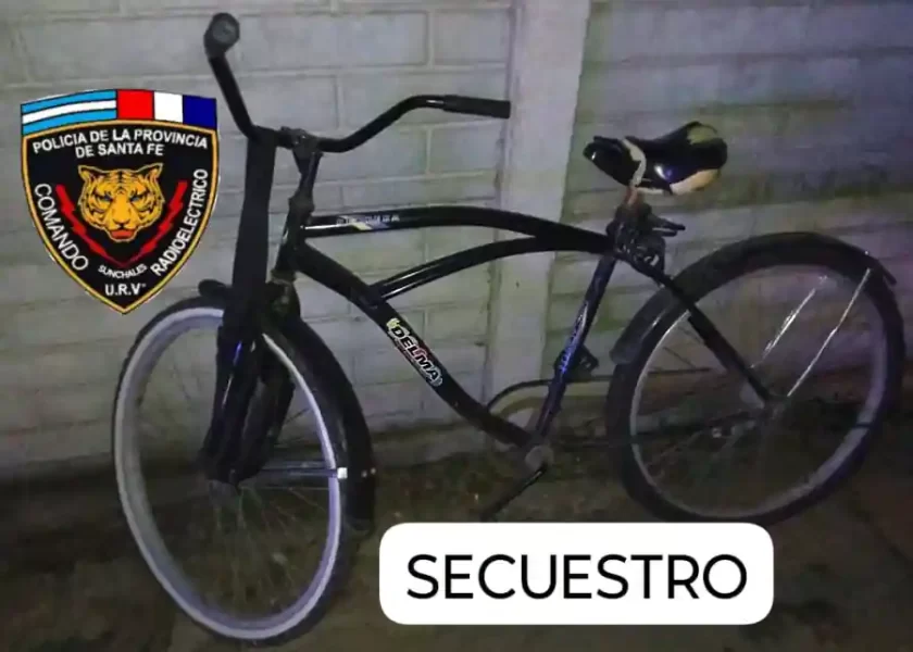 Recuperan bicicleta y riñonera en Sunchales Recuperan bicicleta y riñonera en Sunchales