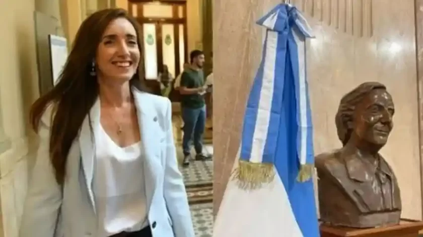 Victoria Villarruel retira busto de Néstor Kirchner del Senado Victoria Villarruel retira busto de Néstor Kirchner del Senado
