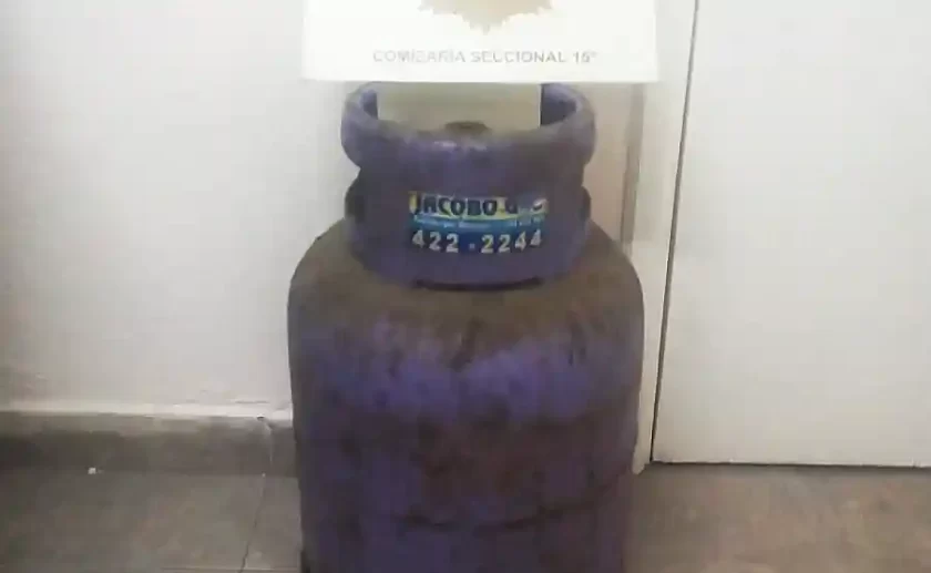 Requisa positiva: Garrafa de 10 kg secuestrada en Rafaela garrafa