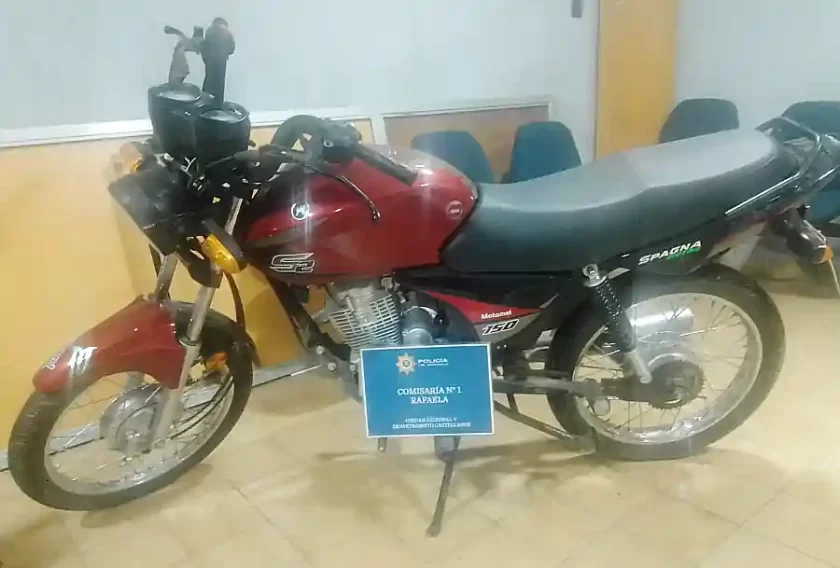 Detenido en Rafaela: intentó robar una Motocicleta moto