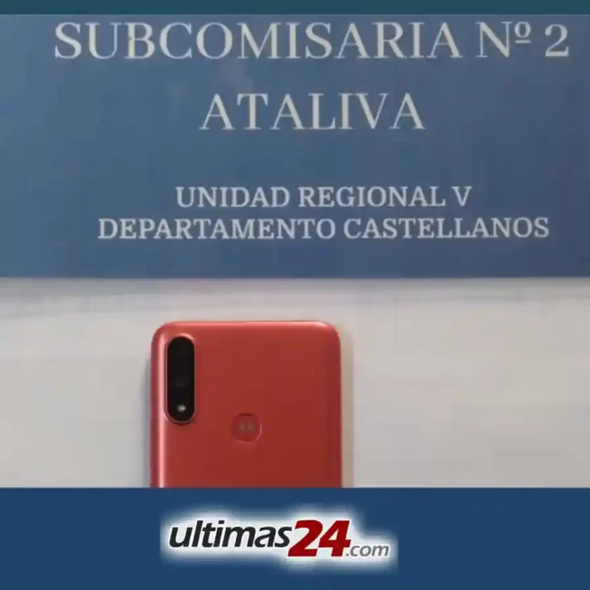 Ataliva: Teléfono celular recuperado tras hurto Ataliva: Teléfono celular recuperado tras hurto