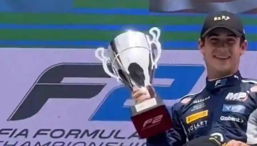 Franco Colapinto brilló en la Fórmula 2: un podio con dedicatoria especial a Bizarrap