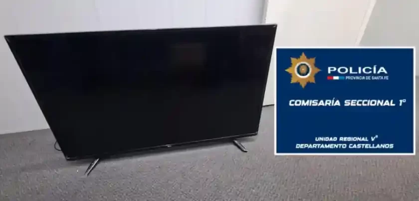 Rápida acción policial recupera televisor robado Rápida acción policial recupera televisor robado