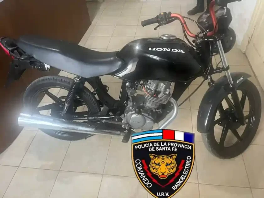 Rafaela: Sujeto fue detenido por sustraer una motocicleta Rafaela: Sujeto fue detenido por sustraer una motocicleta