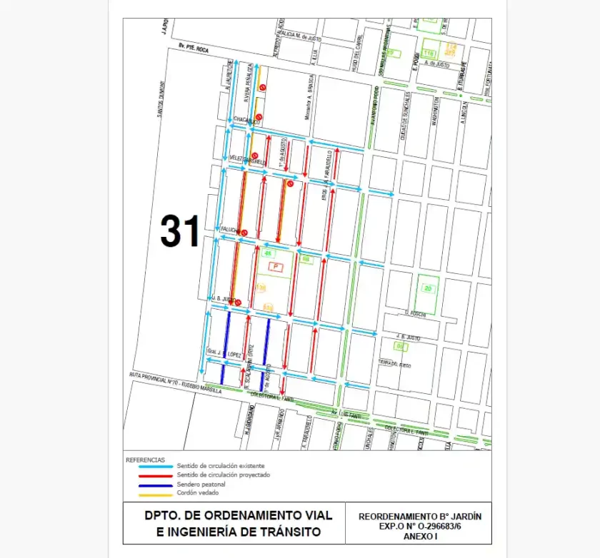 Cambio del sentido de circulación en calles del barrio Jardín Cambio del sentido de circulación en calles del barrio Jardín