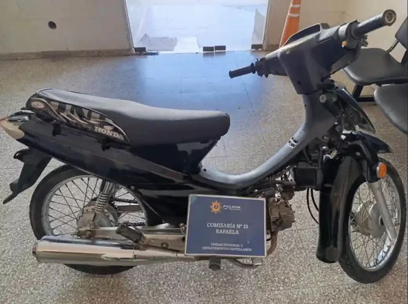 Rafaela: Secuestro de un motovehículo Rafaela: Secuestro de un motovehículo