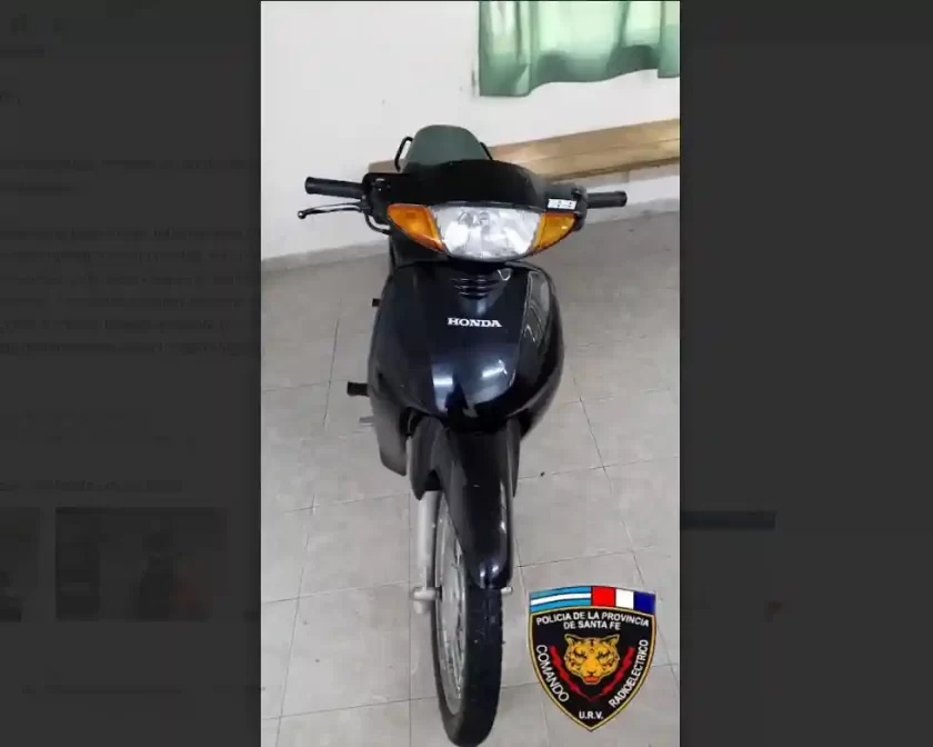 Rafaela: Hallazgo y secuestro de una motocicleta sustraída Rafaela: Hallazgo y secuestro de una motocicleta sustraída
