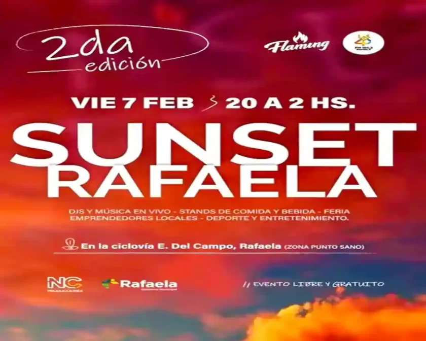 La segunda edición de Sunset Rafaela tiene nueva fecha La segunda edición de Sunset Rafaela tiene nueva fecha