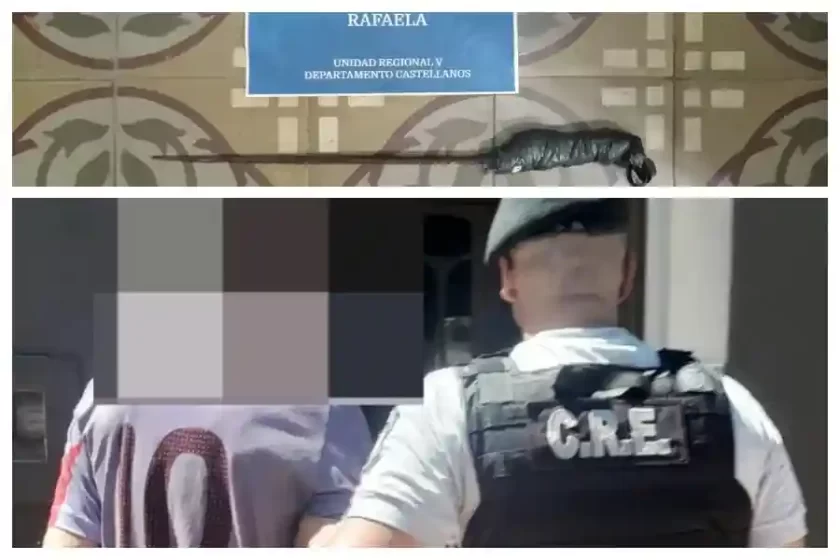 Detienen a un joven armado con un cuchillo casero en Rafaela Detienen a un joven armado con un cuchillo casero en Rafaela
