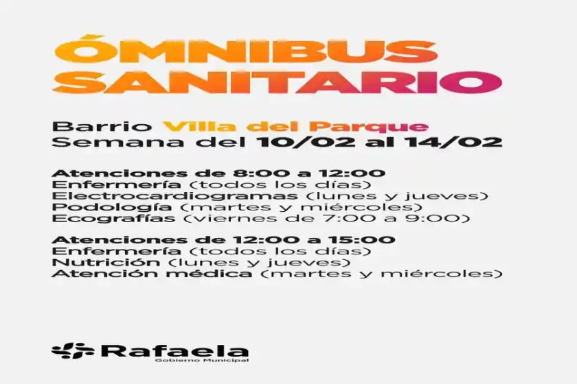 El Ómnibus Sanitario llega al barrio Villa del Parque con múltiples servicios de salud El Ómnibus Sanitario llega al barrio Villa del Parque con múltiples servicios de salud