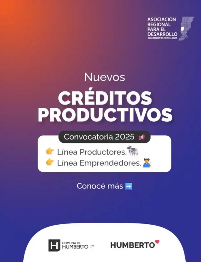 Nueva convocatoria para "Créditos Productivos 2025" Nueva convocatoria para "Créditos Productivos 2025"
