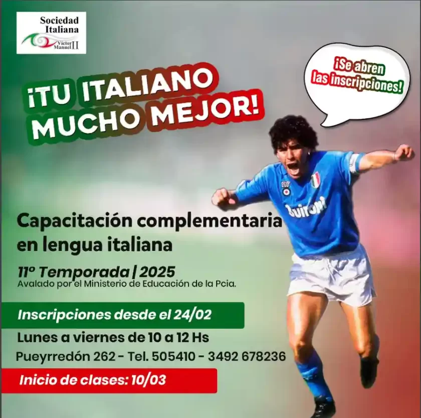 Lengua italiana: anuncian apertura de inscripciones Lengua italiana: anuncian apertura de inscripciones