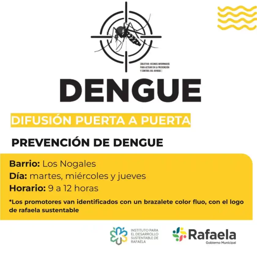 Campaña puerta a puerta en barrio Los Nogales para prevenir el dengue Campaña puerta a puerta en barrio Los Nogales para prevenir el dengue