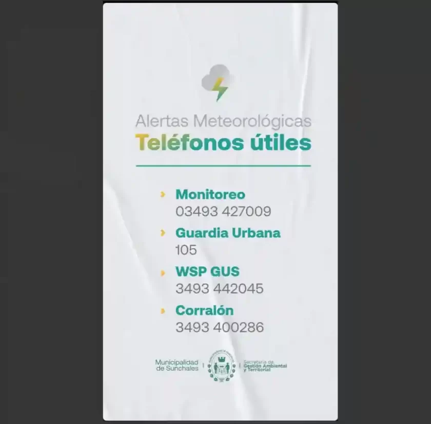 Sunchales: Alerta por intensa lluvia y trabajos de asistencia en curso Sunchales: Alerta por intensa lluvia y trabajos de asistencia en curso