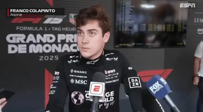 Colapinto ganó cinco lugares y terminó en el puesto 13 en el Gran Premio de Mónaco Colapinto ganó cinco lugares y terminó en el puesto 13 en el Gran Premio de Mónaco