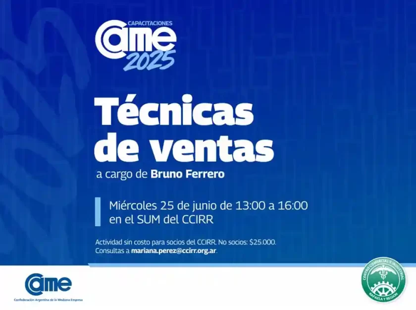 Capacitación CAME “Técnicas de ventas” Capacitación CAME “Técnicas de ventas”