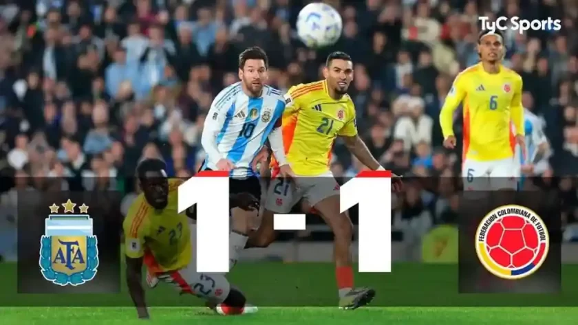 Argentina empató con Colombia y sigue líder de las Eliminatorias Argentina empató con Colombia y sigue líder de las Eliminatorias