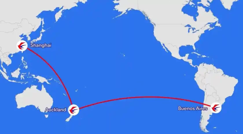 China Eastern conectará Shanghai y Buenos Aires con vuelo directo vía Auckland China Eastern conectará Shanghai y Buenos Aires con vuelo directo vía Auckland