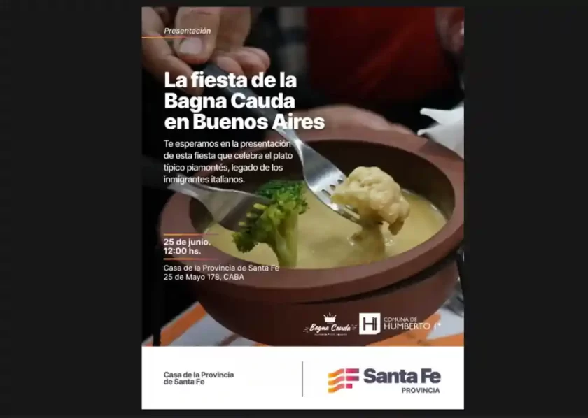 La Fiesta Provincial de la Bagna Cauda se presentará en la Casa de Santa Fe en Buenos Aires La Fiesta Provincial de la Bagna Cauda se presentará en la Casa de Santa Fe en Buenos Aires